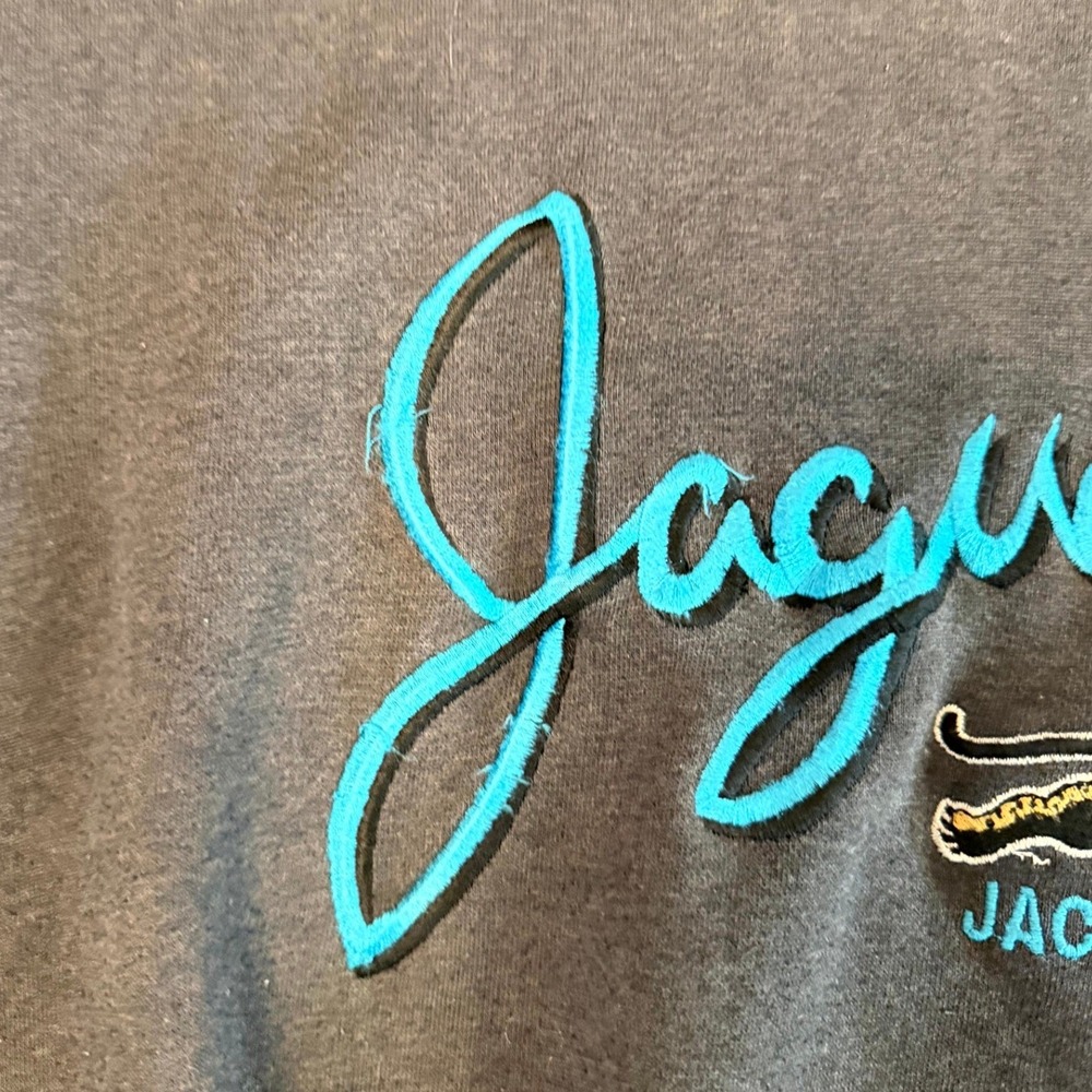 Vintage Jacksonville Jaguars Crable Sportswear Black Sweatshirt XL Embroidered - Picture 7 of 7